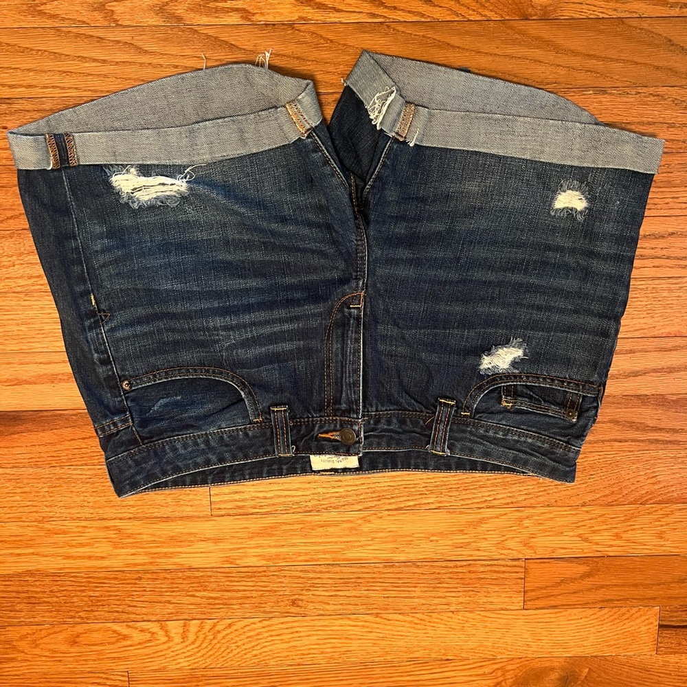 Distressed Denim Shorts